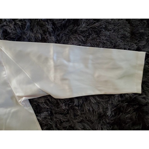 Carol Hochman Cottage Core Satin Long Button Down Embroidered Lace Pink Gown S - Picture 6 of 10